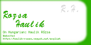 rozsa haulik business card